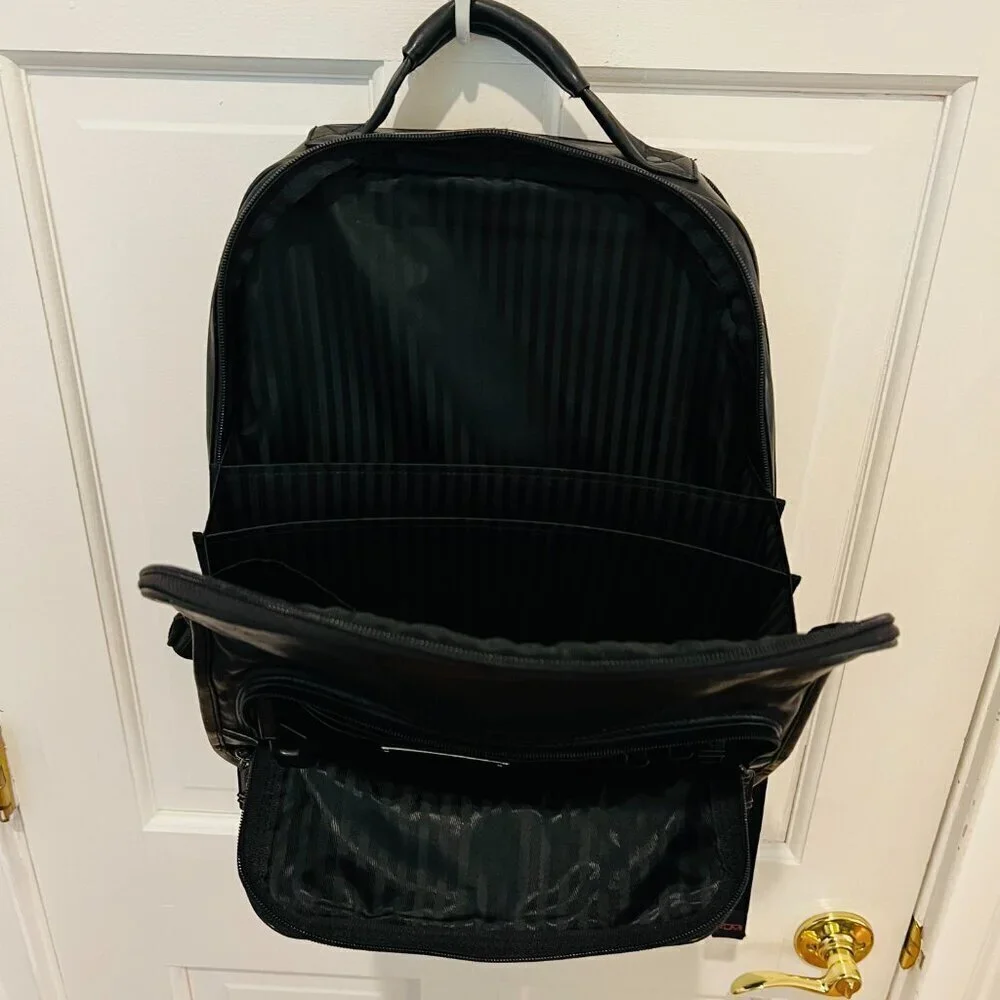 Tumi Vintage Alpha Napa Leather Laptop Backpack Carry Bag 9640D3
